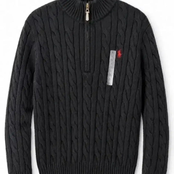 [BUNJANG] Polo Ralph Lauren Cable Knit Full-Zip Sweater / 폴로 랄프로렌 케이블 니트 집업