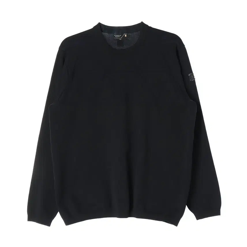 [BUNJANG] Wide Angle Geometric Pattern Embroidery Cotton Blend Knit Sweater / 와이드앵글 기하학 패턴 자수 면 혼방 니트 스웨터