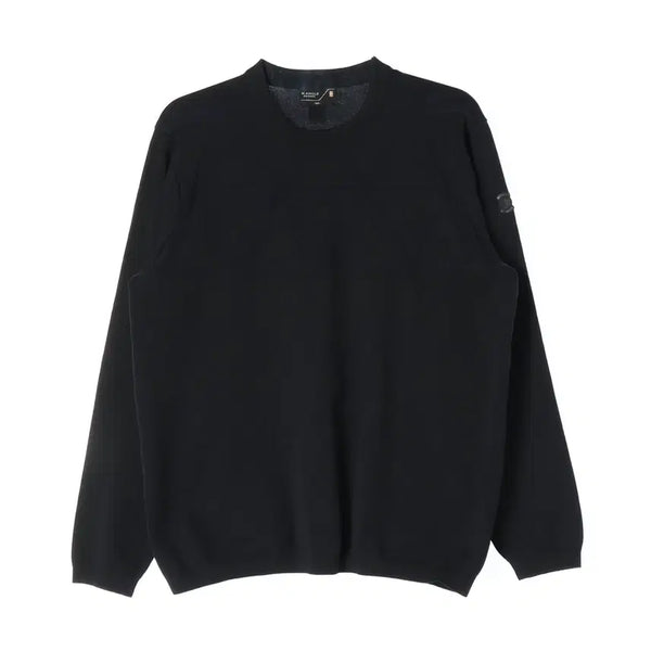 [BUNJANG] Wide Angle Geometric Pattern Embroidery Cotton Blend Knit Sweater / 와이드앵글 기하학 패턴 자수 면 혼방 니트 스웨터