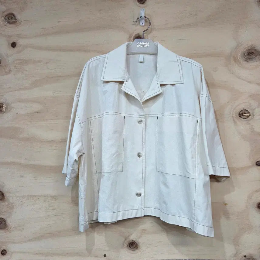 [BUNJANG] Oversized Short-Sleeve Shirt Jacket / 537) 반팔 셔츠st 자켓
