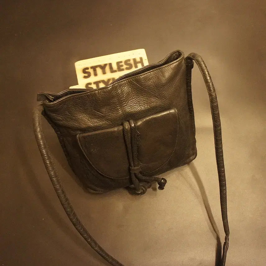 [BUNJANG] Vintage Leather Crossbody Bag / Q7127 크로스가방 크로스백 가죽백 가죽가방 빈티지가방 남성가방 남자백