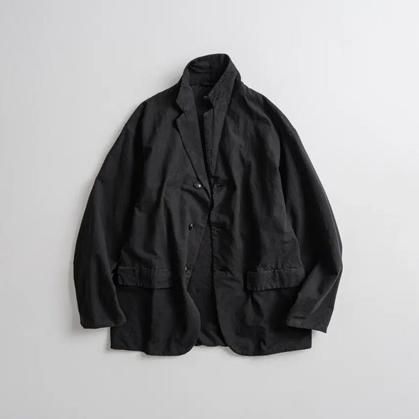 [BUNJANG] BEHEAVYER Dyed Cotton/Linen Setup Black Jacket and Pants / 비헤비어(BEHEAVYER) 다이드 C/L 셋업 블랙 (상의 3 / 하의 4)