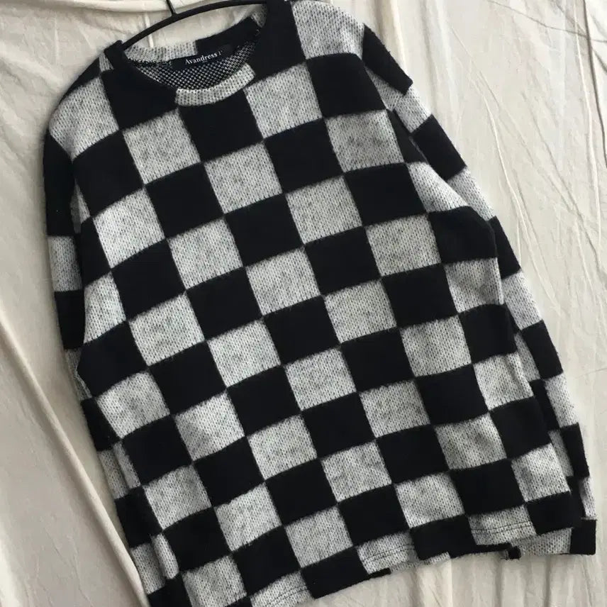 [BUNJANG] Urban Dress Check Pattern Knit / 어반드레스 체크패턴 니트
