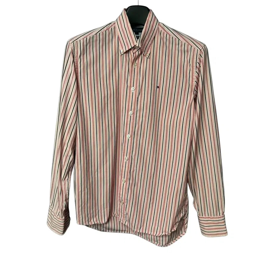 [BUNJANG] Tommy Hilfiger Logo Stripe Shirt / S 타미힐피거 로고 스트라이프 셔츠 남방