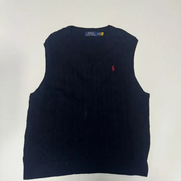 [BUNJANG] Polo Ralph Lauren Cotton Knit Vest Navy XL / 큐알 신형!! 폴로 랄프로렌 코튼 니트 베스트 조끼 XL 네이비