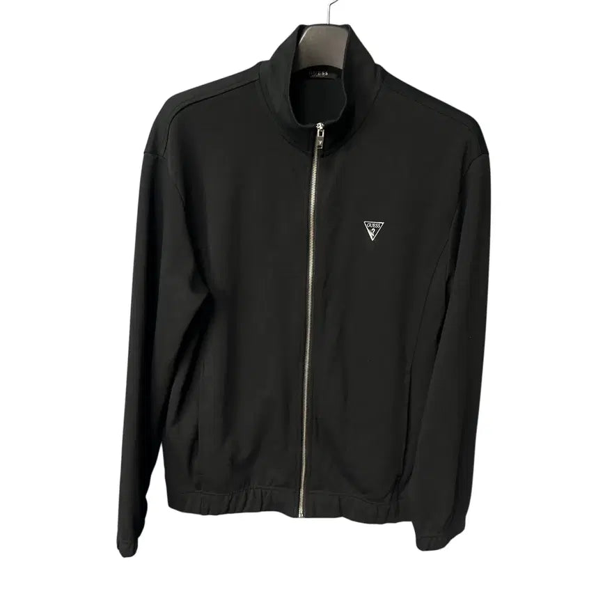[BUNJANG] Guess Logo Black Zip-Up Jacket / L 게스 로고 블랙 집업 자켓