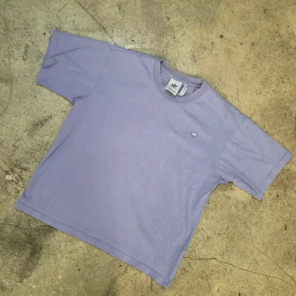 [BUNJANG] Adidas Lavender Short Sleeve T-Shirt / 아디다스 반팔 티셔츠 라벤더