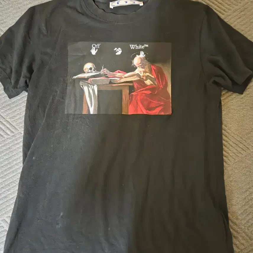 [BUNJANG] Off-White Short Sleeve T-Shirt / 오프화이트 반팔