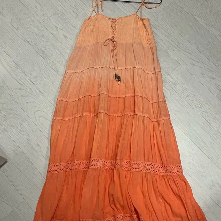 [BUNJANG] Gradient Linen Maxi Dress / 그라데이션 린넨 맥시원피스