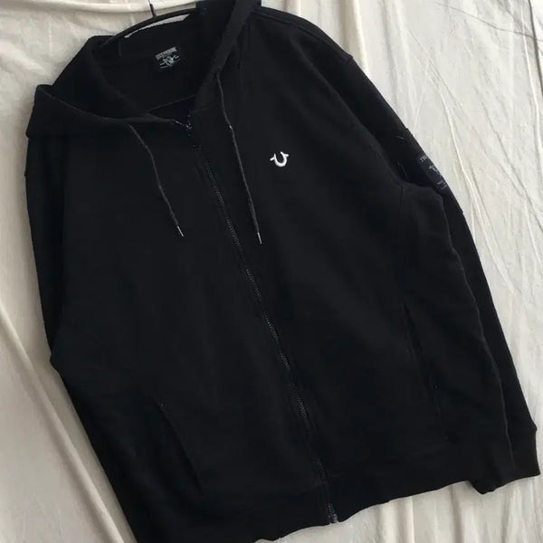 [BUNJANG] True Religion Chest Logo Hoodie Zip-Up / 트루릴리전 가슴로고 후드집업