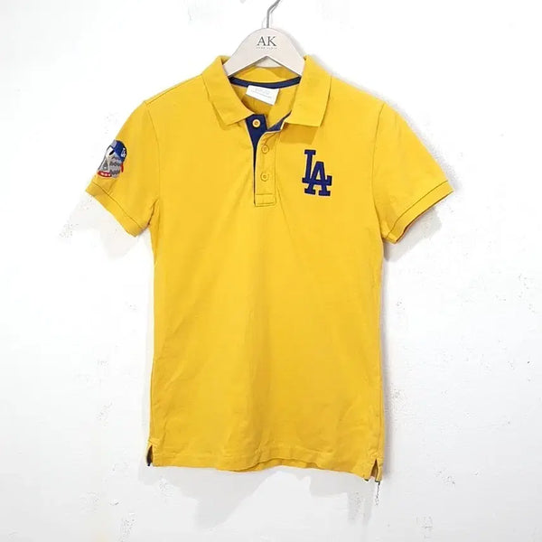 [BUNJANG] MLB Yellow Short Sleeve Polo Shirt / (85) MLB 노란색 반팔 카라티