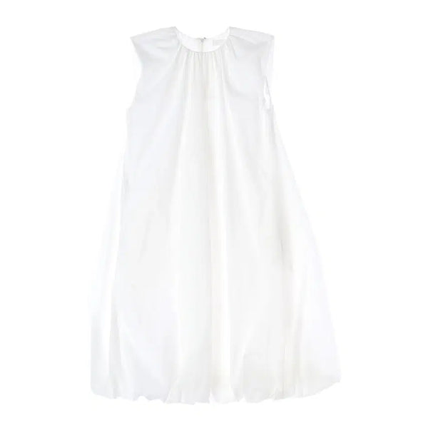 [BUNJANG] Momento 25SS Cotton Volume Shirring Sleeveless Long Dress White / 아모멘토 25SS 코튼 볼륨 셔링 드레스 슬리브리스 롱 원피스 화이트