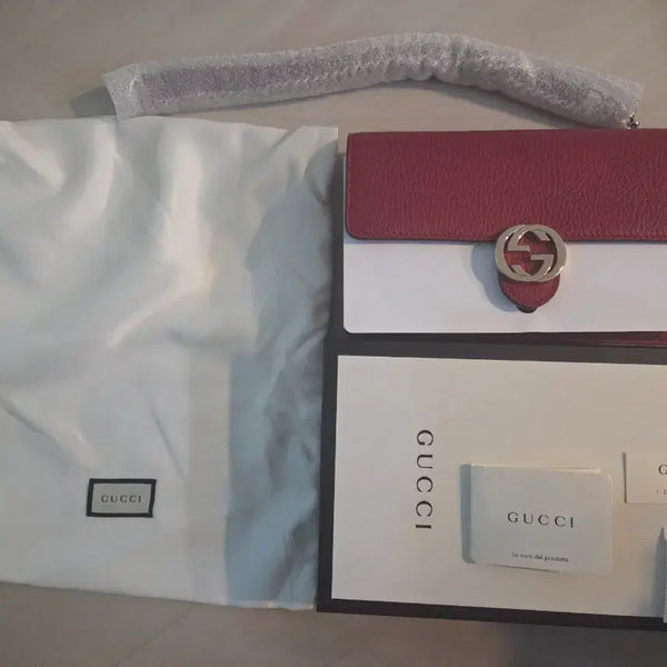 [BUNJANG] Gucci Interlocking Chain Mini Bag Small Red / 구찌 체인 미니백