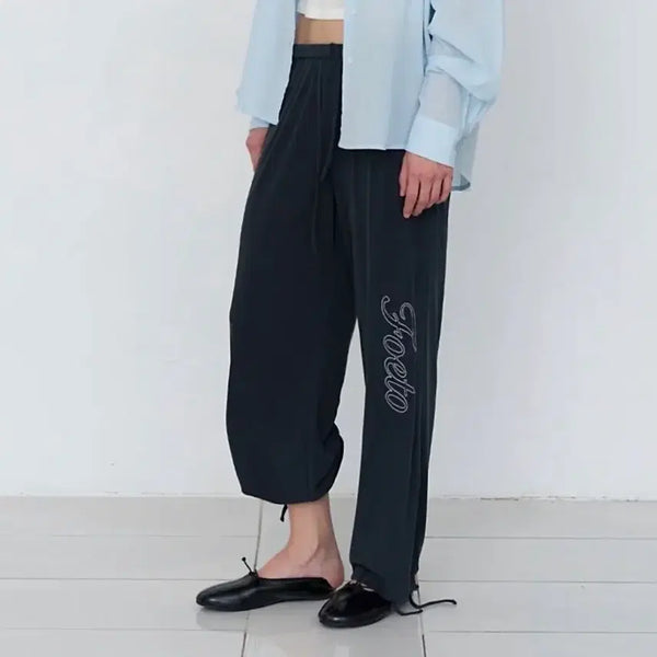 [BUNJANG] POETO Jersey Easy Pants Black / 포에토 저지 이지 팬츠 블랙