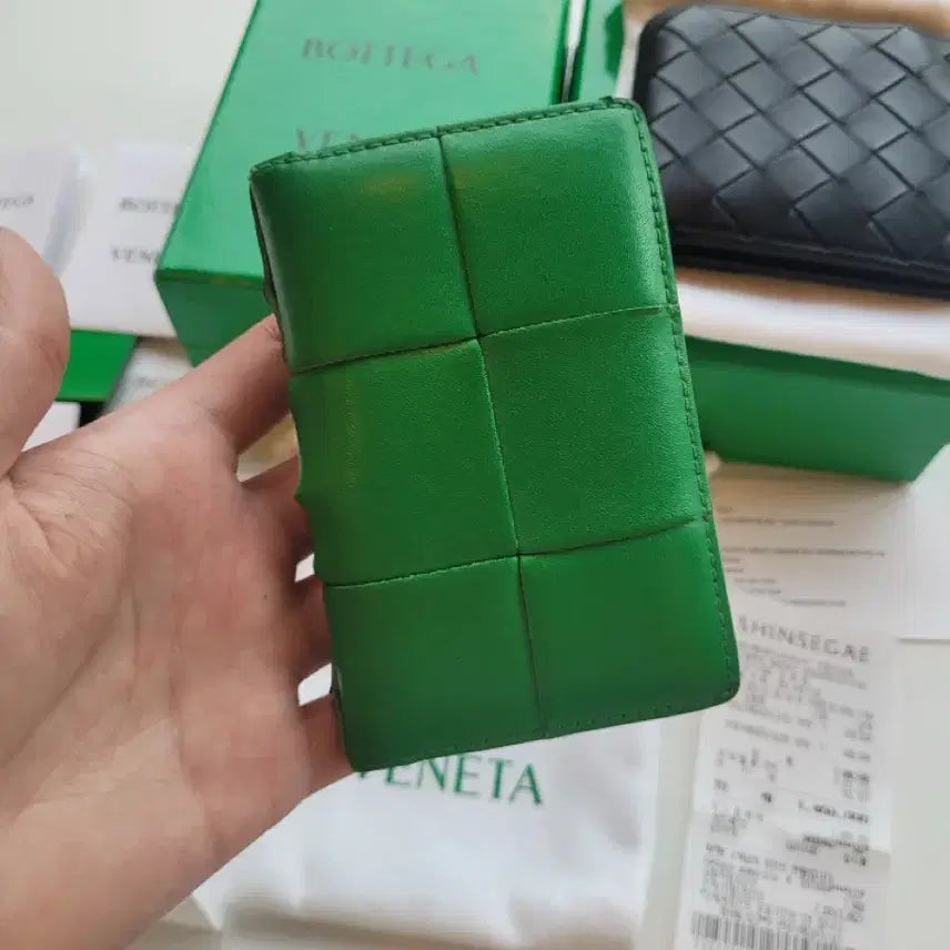 [BUNJANG] Bottega Veneta Cassette Maxi Flap Organizer Green / 보테가베네타 맥시플립 오거나이저