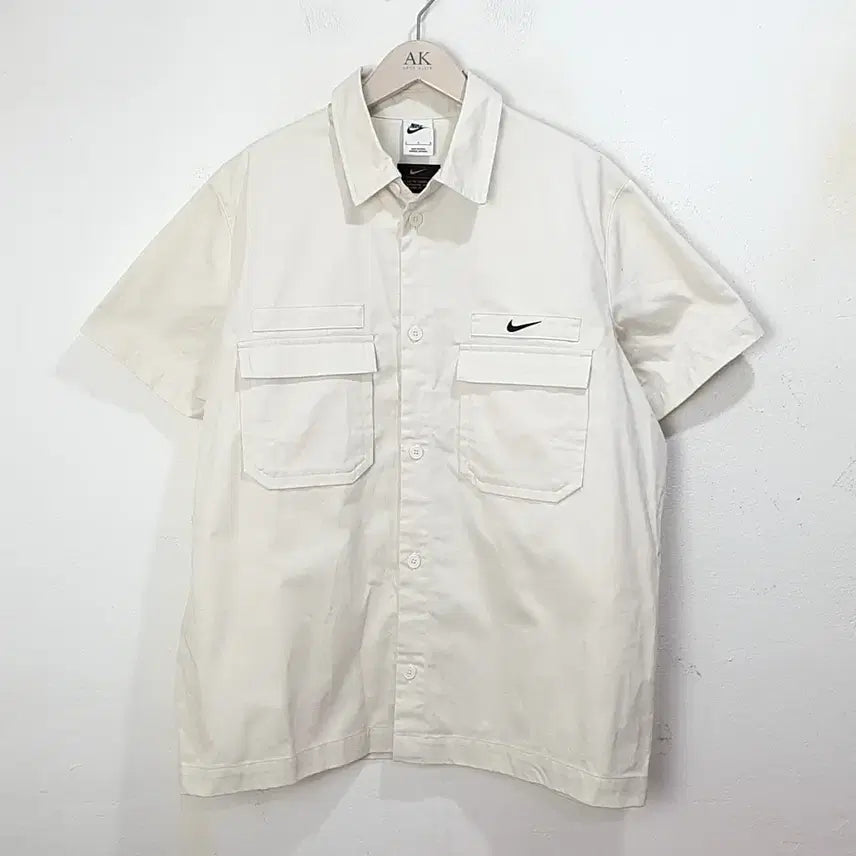 [BUNJANG] Nike Short Sleeve T-Shirt Beige / (L) 나이키 반팔 셔츠 베이지