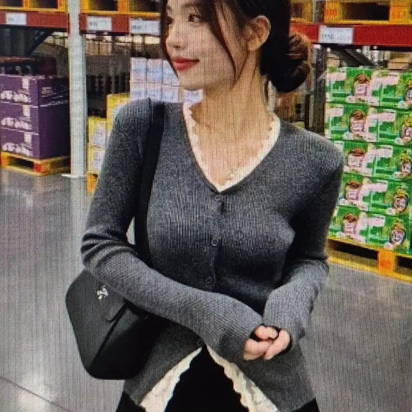 [BUNJANG] Lace Point Cardigan 2 Colors / (해외배송)레이스 포인트 가디건 2컬러