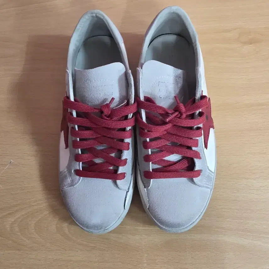 [BUNJANG] Golden Goose Superstar Sneakers Grey Red Size 220 / 골든구스 슈퍼스타 스니커즈 그레이 레드  사이즈 220