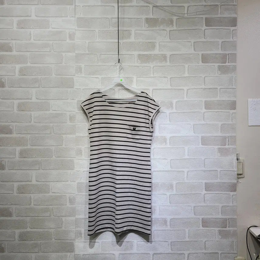 [BUNJANG] Striped Midi Dress (Size 5-66) / ㅊ174 단가라 원피스 55-66
