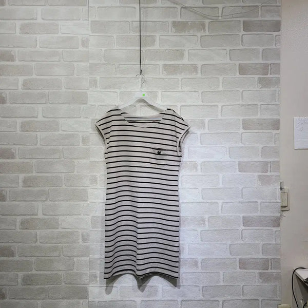 [BUNJANG] Striped Midi Dress (Size 5-66) / ㅊ174 단가라 원피스 55-66