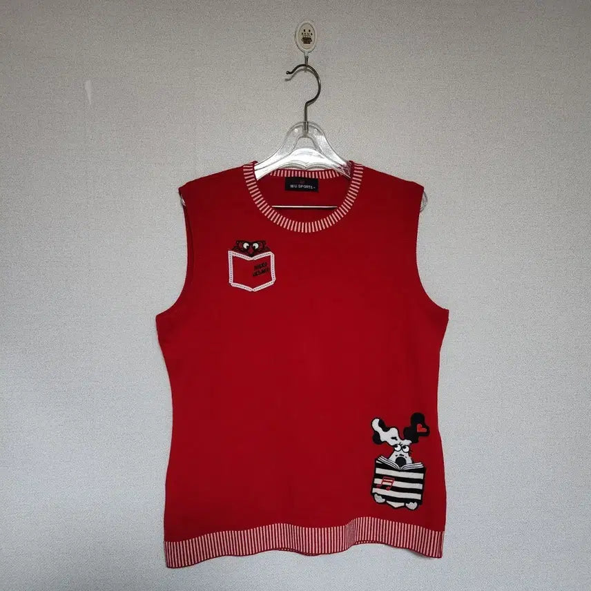 [BUNJANG] MU SPORTS Golf Knit Vest Women's 100 / mu스포츠 골프 니트 조끼 여100