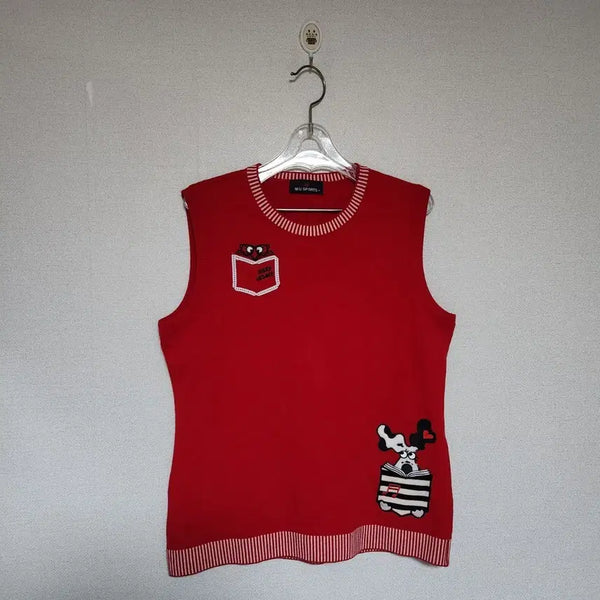 [BUNJANG] MU SPORTS Golf Knit Vest Women's 100 / mu스포츠 골프 니트 조끼 여100