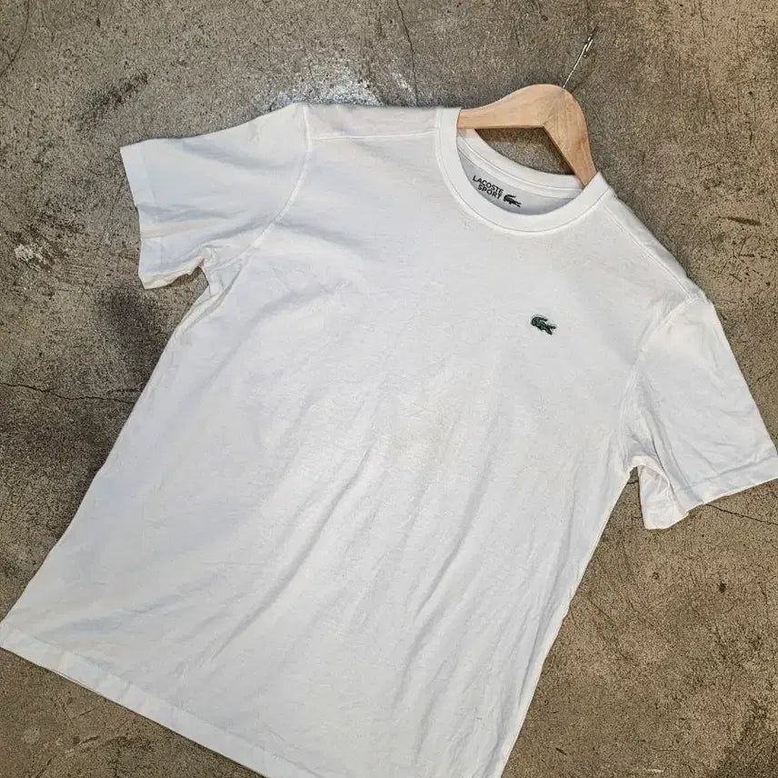 [BUNJANG] Lacoste Short Sleeve T-Shirt White / 라코스테 반팔티 화이트