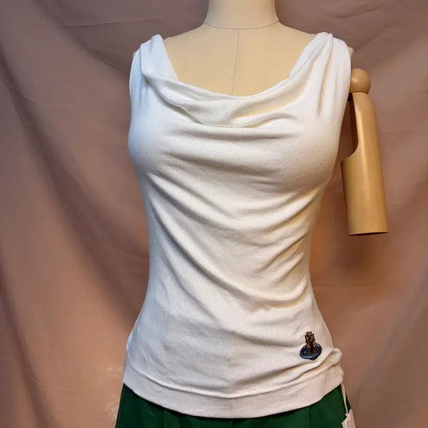 [BUNJANG] Bibistyle Modal Sleeveless Off-Shoulder Tee / 비비스타일 모달 민소매 오프숄더 티