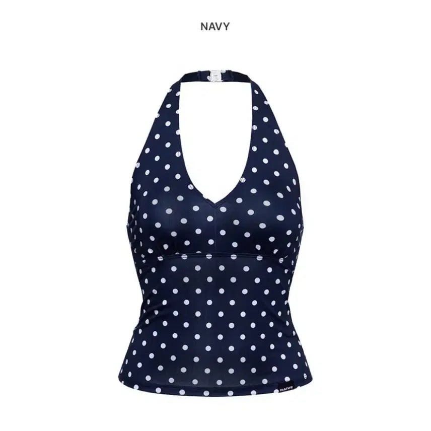 [BUNJANG] Raive Dot Halterneck Swim Top / Raive 레이브 도트 홀터넥 수영복 상의