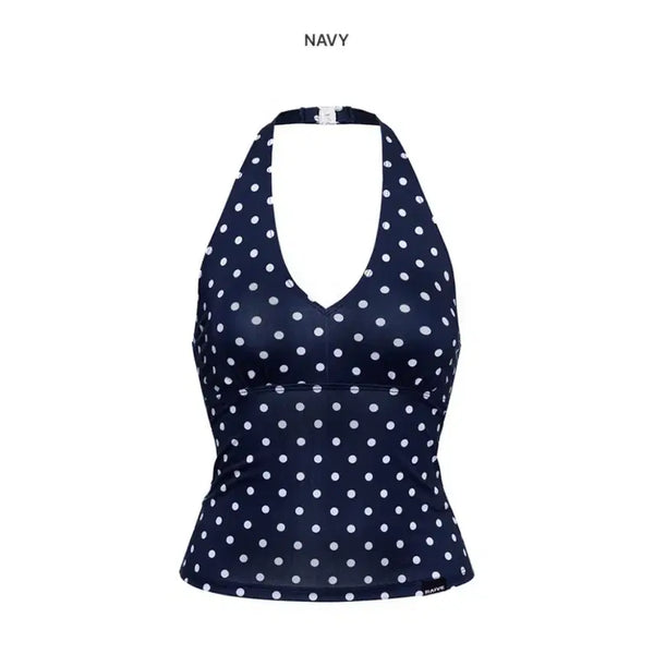 [BUNJANG] Raive Dot Halterneck Swim Top / Raive 레이브 도트 홀터넥 수영복 상의