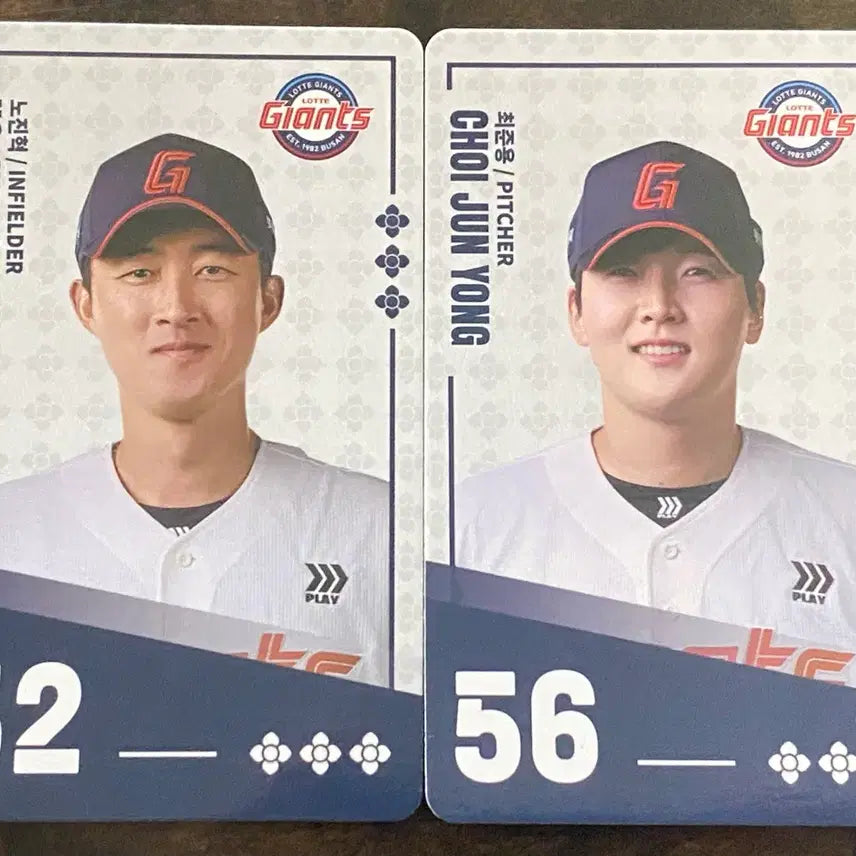 [BUNJANG] LOTTE GIANTS KBO Choi Jun-yong Noh Jin-hyuk Paldo Bibimyeon Bundle Set Photocards / [2장 일괄] 롯데 자이언츠 kbo 크보 최준용 노진혁 팔도 비빔면 포토카드
