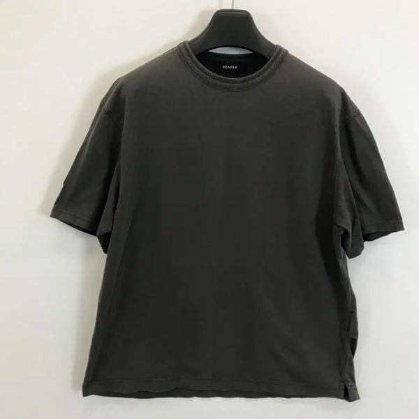 [BUNJANG] BEAKER Garment Dyed T-Shirt Charcoal / BEAKER 비이커 가먼트다잉 티셔츠 [95-100]
