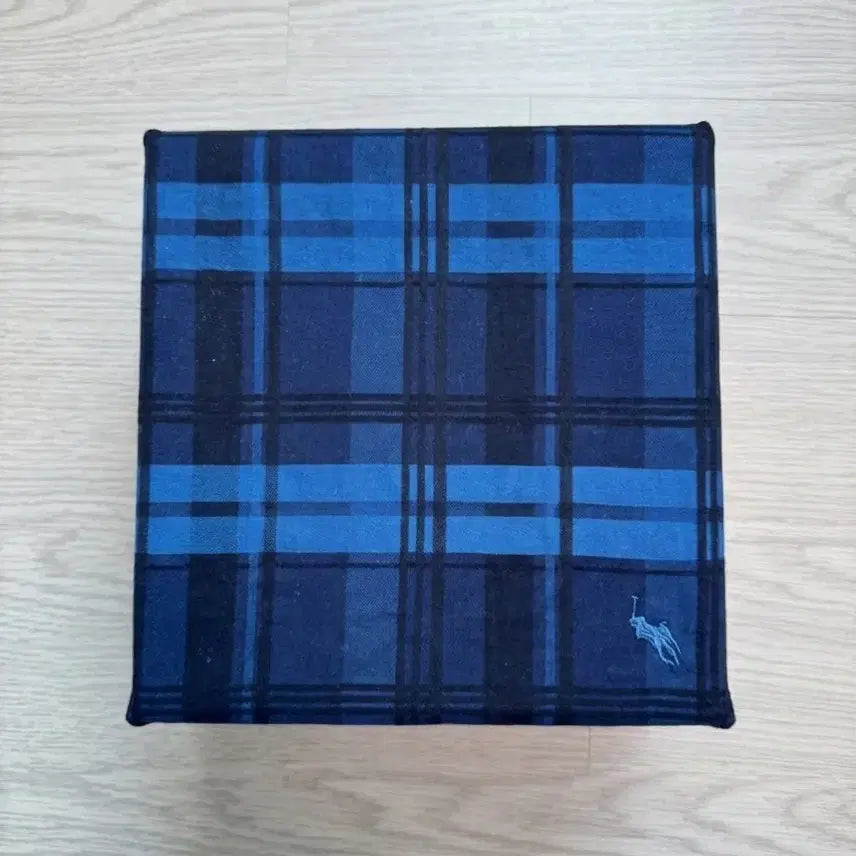 [BUNJANG] Polo Ralph Lauren Blue Check Scarf / 폴로 랄프로렌 블루 체크 스카프
