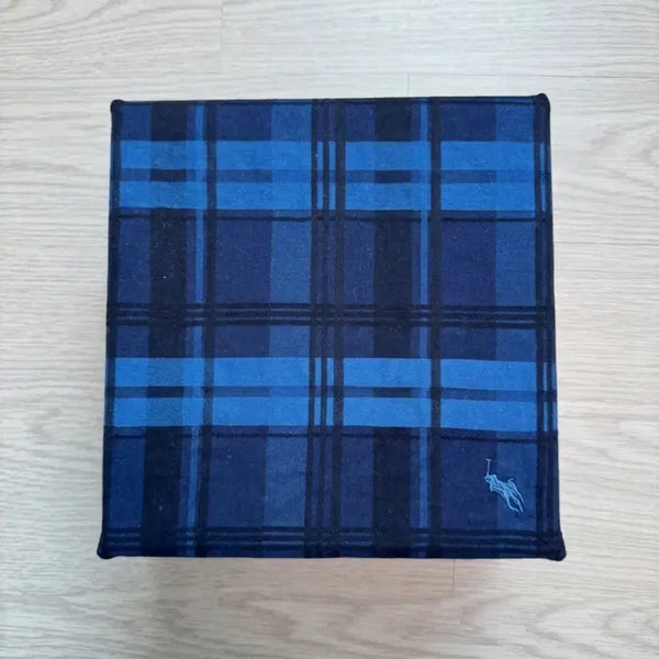 [BUNJANG] Polo Ralph Lauren Blue Check Scarf / 폴로 랄프로렌 블루 체크 스카프