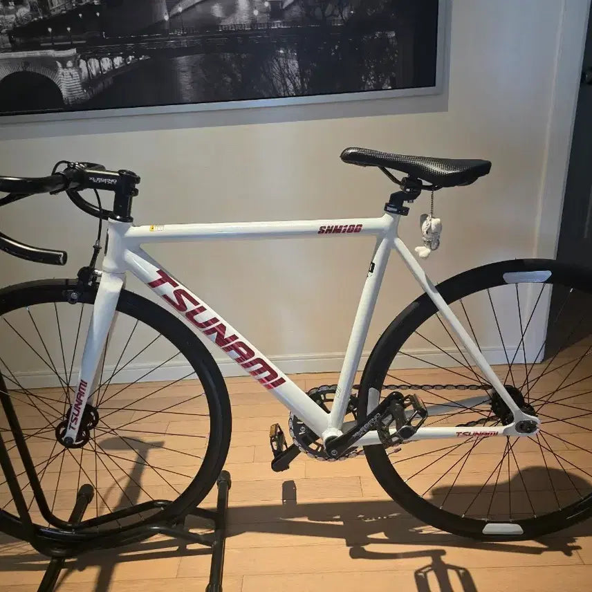 [BUNJANG] TSUNAMI SHM100 Fixed Gear Bicycle (White, M) / TSUNAMI 픽시자전거 SHM100 화이트M[거의새상품S급]