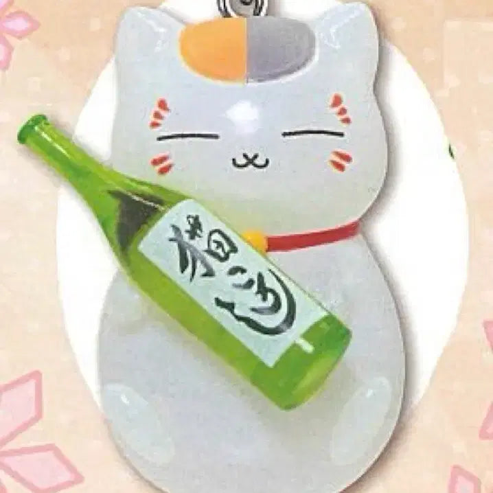 [BUNJANG] Natsume's Book of Friends Nyanko-sensei Sake Bottle Charm / 나츠메우인장 냥코센세 메지루시 / 술병을 든 냥코 선생