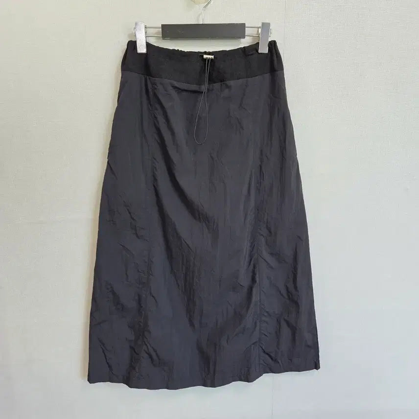 [BUNJANG] Black String Banding Long Skirt / 여성 바스락 스트링 블랙 밴딩 롱 스커트 F JJ3340