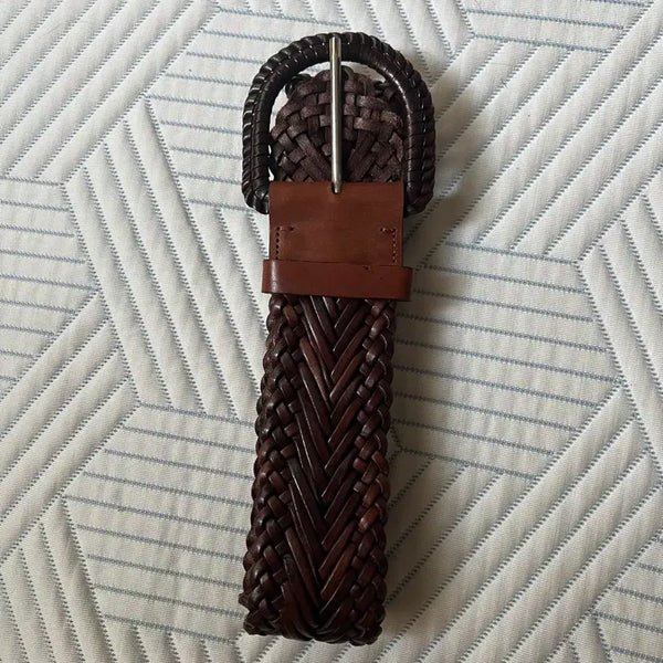 [BUNJANG] Brooks Brothers Braided Leather Belt / 브룩스브라더스 브레이디드 레더 벨트