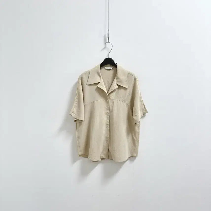 [BUNJANG] Bronze Open Collar Blouse / 브론즈 오픈카라 블라우스