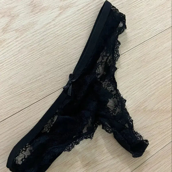 [BUNJANG] Black See-Through Thong / 중고 블랙 시스루 티팬티