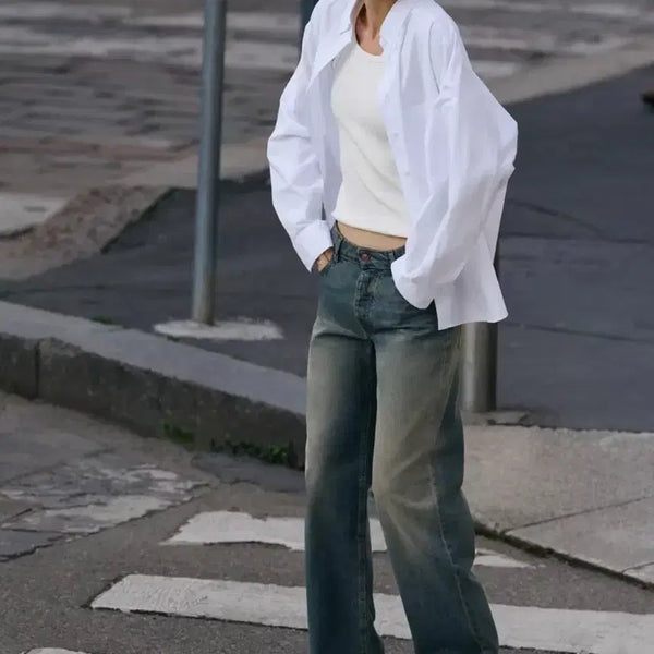 [BUNJANG] ZARA Straight Fit Mid-Rise Denim / 자라 스트레이트 핏 미드라이즈