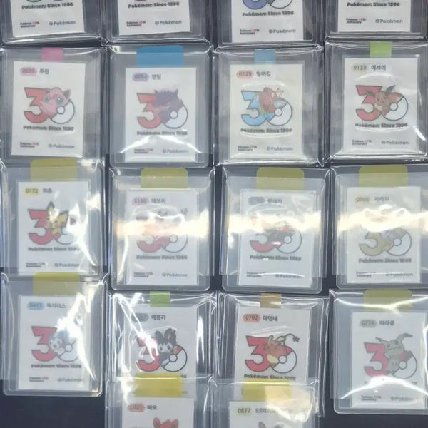[BUNJANG] Pokemon 30th Anniversary Logo Sticker Bundle Set / 포켓몬 30주년 로고 띠부씰 일괄