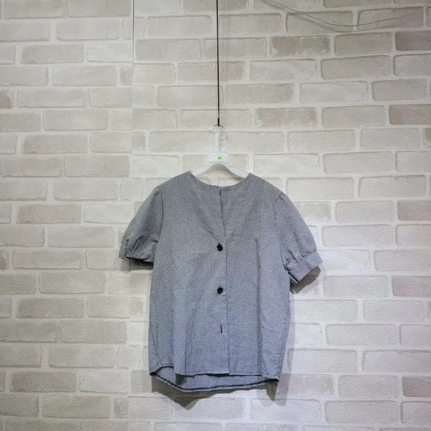 [BUNJANG] Checkered Blouse / ㅊ204 잔체크 블라우스 F