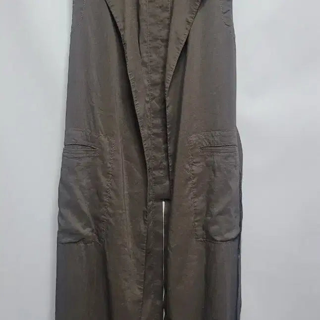 [BUNJANG] Theory Linen One-Piece Vest Khaki / (55)  띠어리 린넨. 원피스 베스트 카키