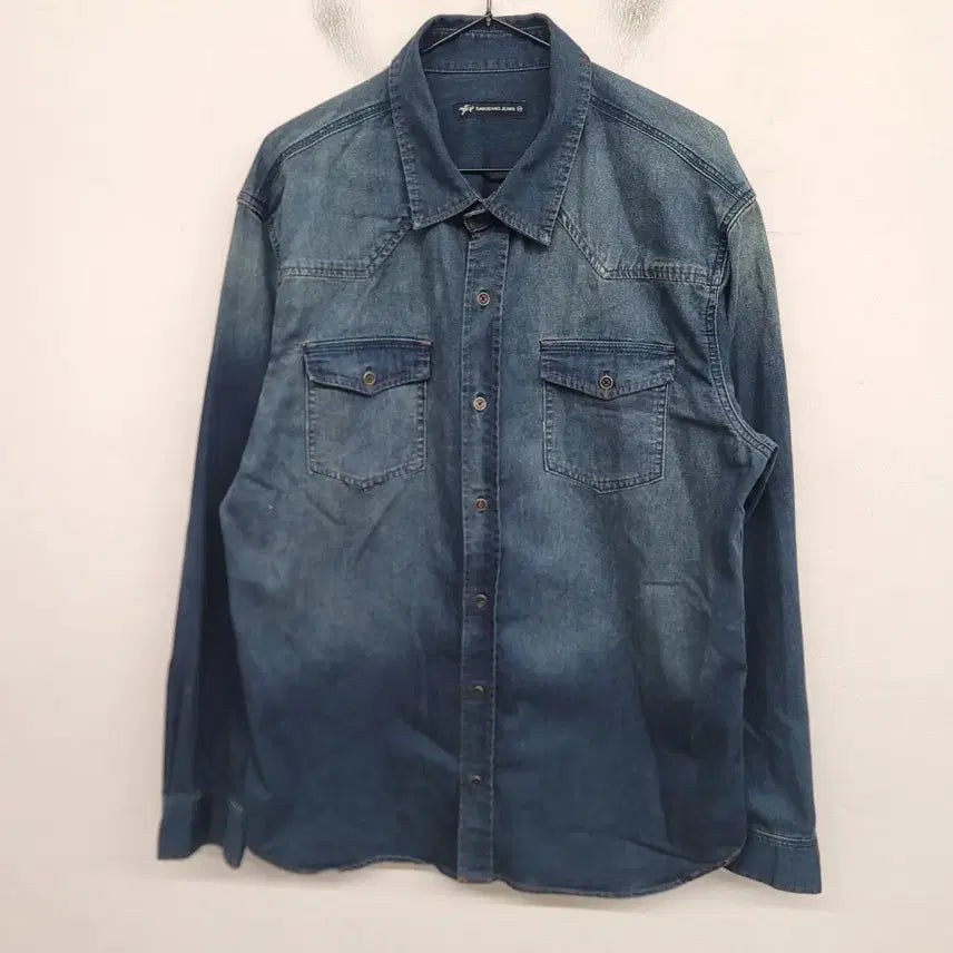 [BUNJANG] BangBang Washed Denim Shirt XXL / [110/XXL] 뱅뱅 워싱 데님 셔츠 청남방