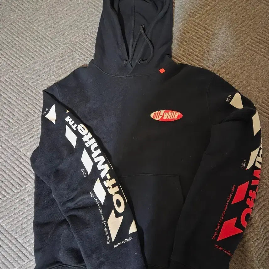 [BUNJANG] Off-White Printed Hoodie / 오프화이트 후드티