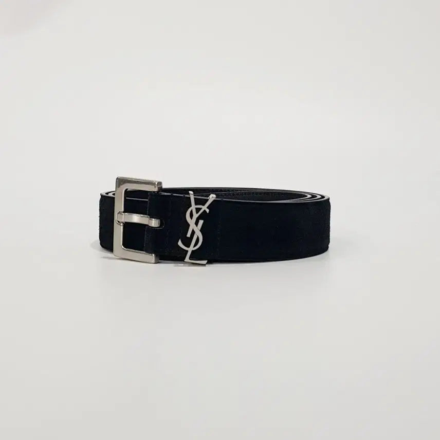 [BUNJANG] Saint Laurent Suede Belt Black 634440 / 정품) 생로랑 스웨이드 벨트 634440