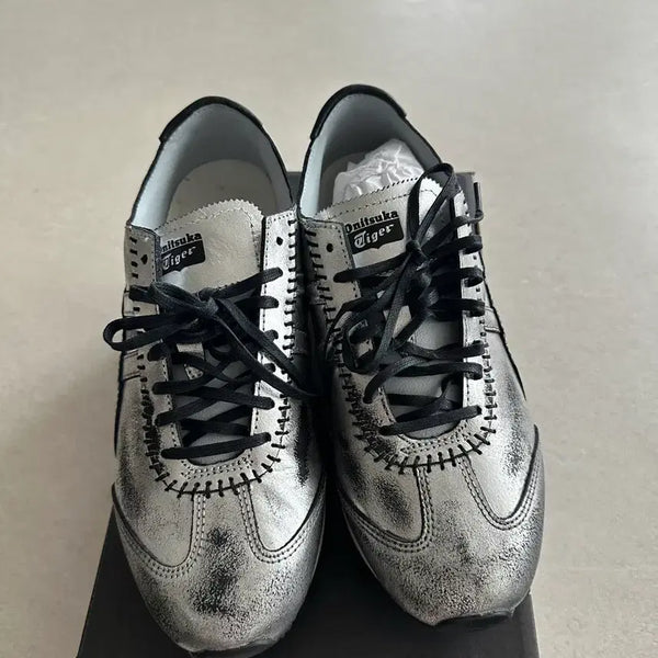 [BUNJANG] Onitsuka Tiger MHS Silver 245 / 오니츠크타이거 MHS 실버 245 실착 1회