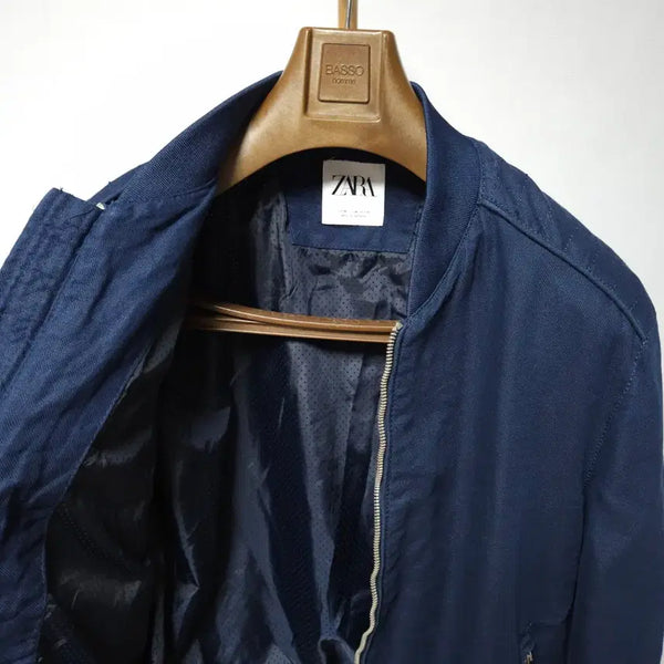 [BUNJANG] Zara Men's Linen Jacket Navy / 95 ) 자라 남성 린넨 자켓 네이비