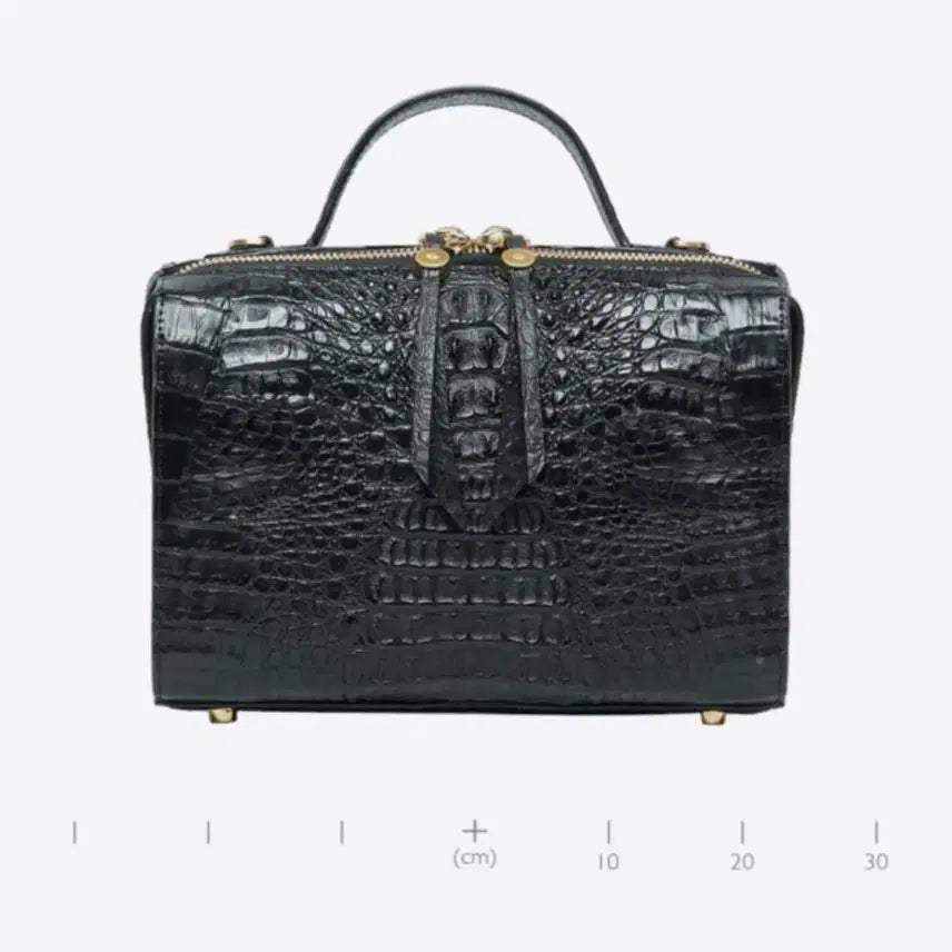 [BUNJANG] Fasietti Black Crocodile Shoulder Bag / 파시에티티 블랙 악어백